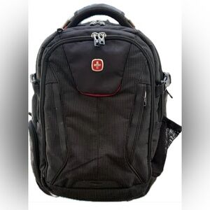 SwissGear SA3595 ScanSmart Laptop Backpack Black USB Airflow TSA